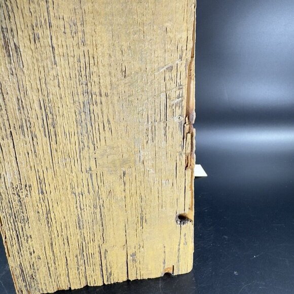 Eric Erf Primitive Barn Wood Vase Vessel Vintage Decor Hand Made Reclaimed VTG - Picture 7 of 15